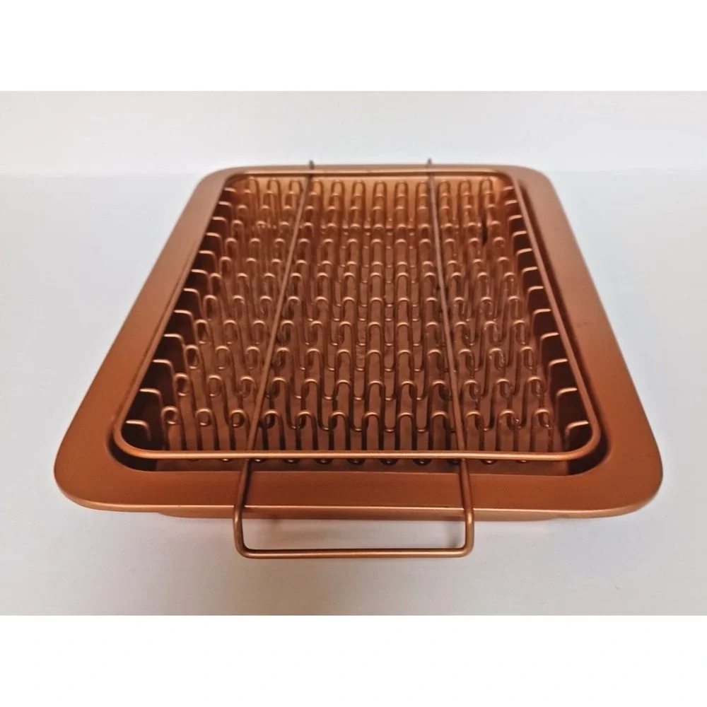 Gotham Steel Nonstick Copper Bacon Bonanza Rack and Tray Set 2 Piece Pan